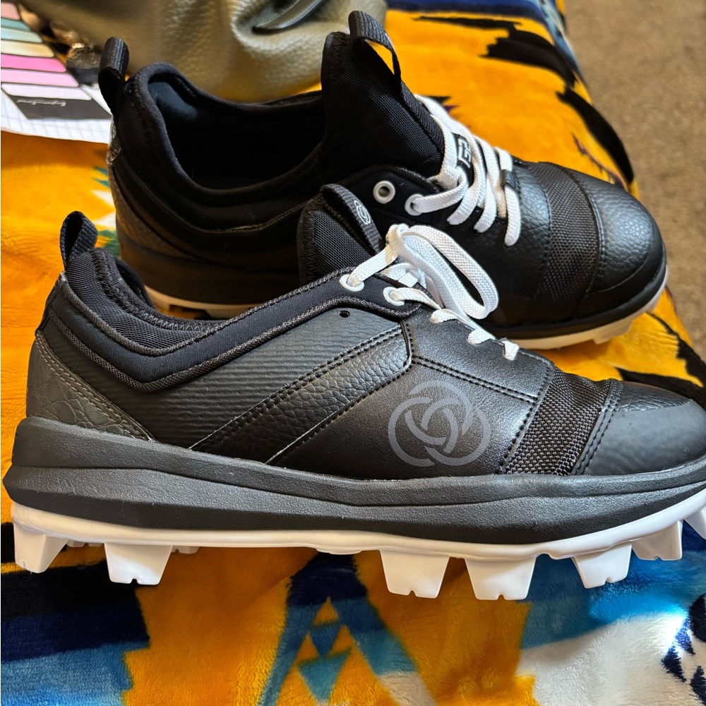 Black Athletic Softball Cleats